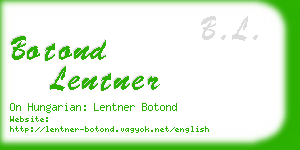 botond lentner business card